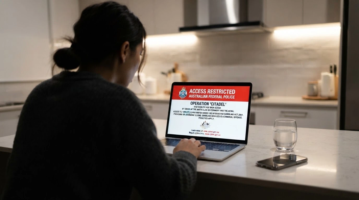 An official document or screen referencing the Interactive Gambling Act 2001 with an Australian government identifier