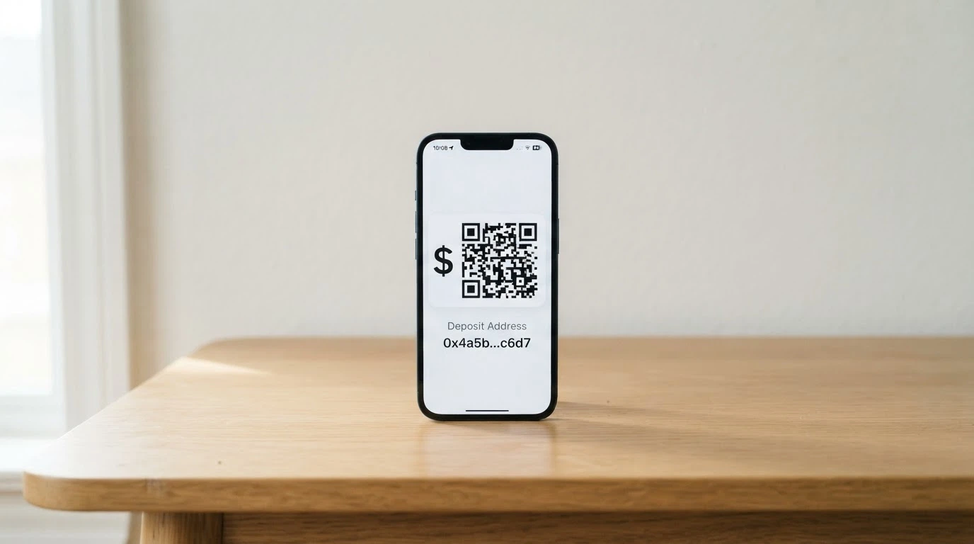 A smartphone displaying a Bitcoin Cash wallet with a QR code and a casino cashier screen side by side