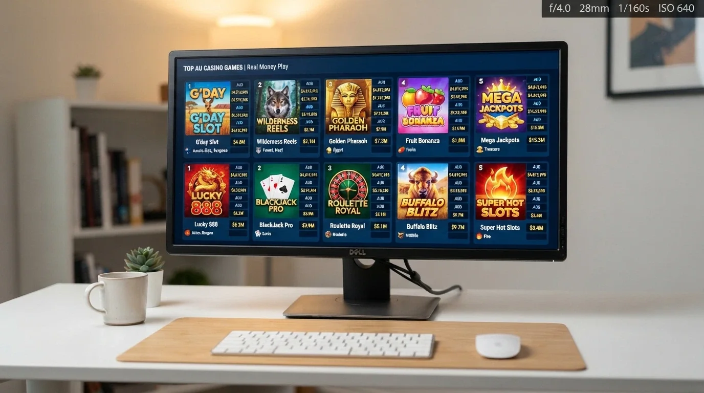 A side-by-side grid of casino logos on a desktop screen with deposit amounts and licence jurisdictions highlighted in the comparison
