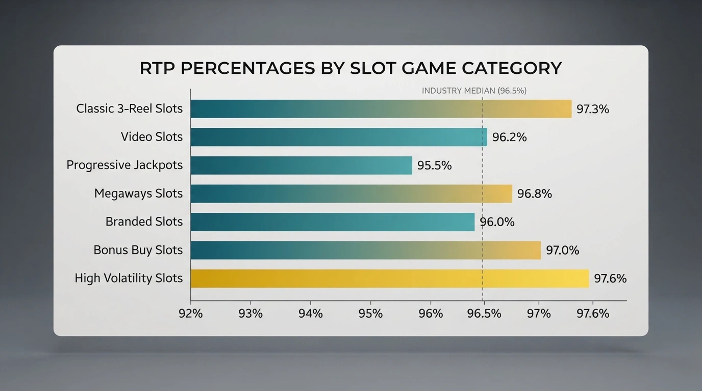 A side-by-side comparison graphic of 1spin4win slot titles with their RTP percentages displayed
