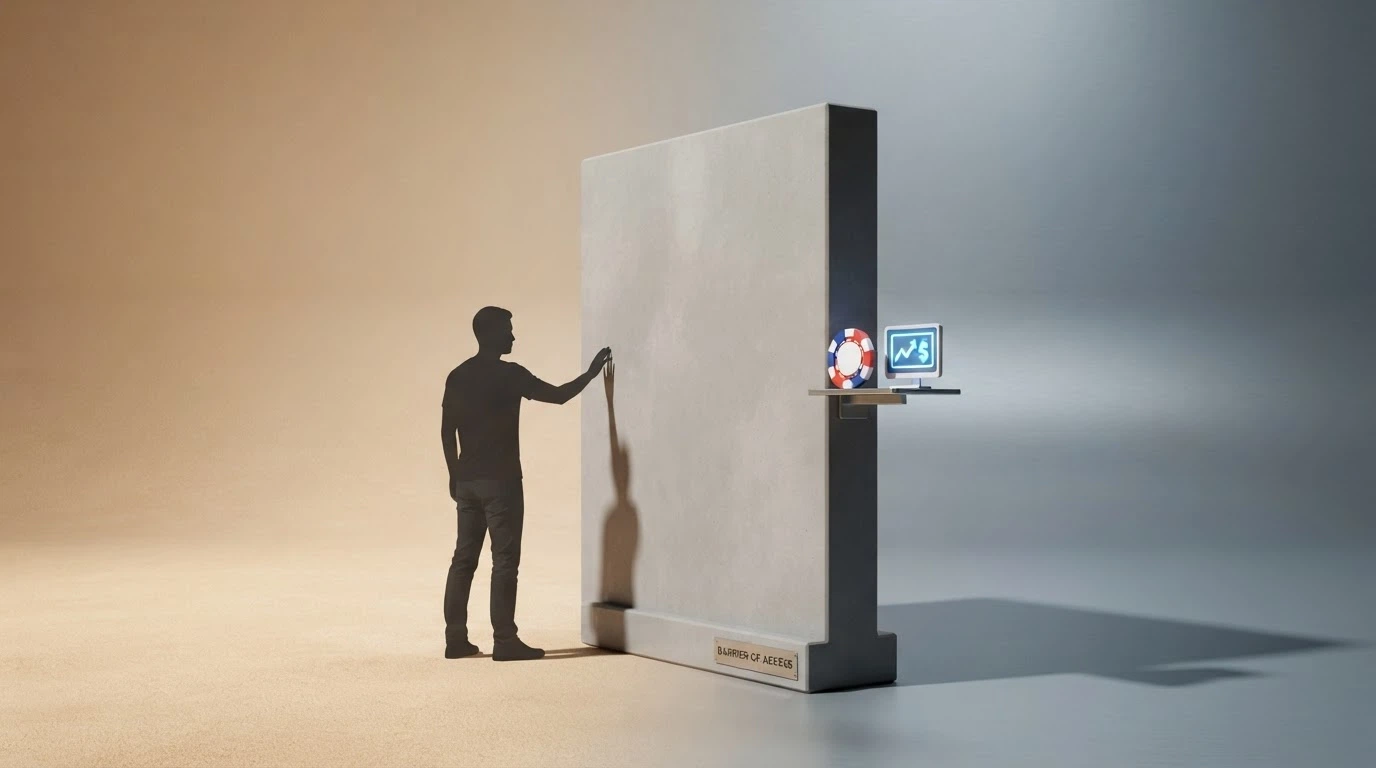A visual showing the Interactive Gambling Act 2001 as a wall between an Australian player and an online casino, with the offshore operator on the other side