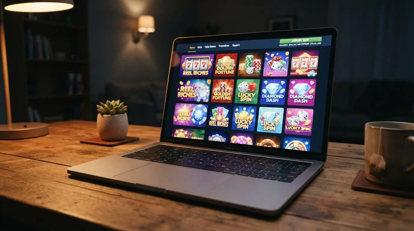 A grid of offshore casino homepages with their deposit minimums and licence jurisdictions highlighted