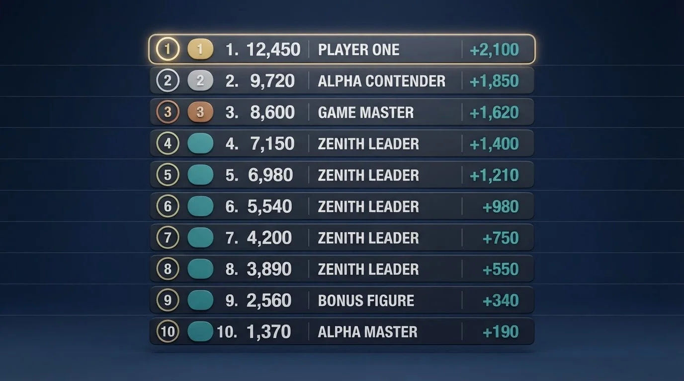A side-by-side visual of casino brand cards showing licence badges, game counts and welcome-bonus banners arranged in ranked order